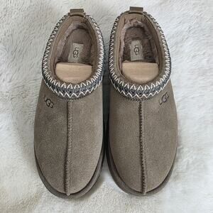 UGG Tazz Platform Slippers Hickory Brown Suede Women’s Size 7 New